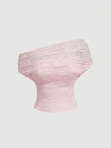 SHEIN MOD 1pc Solid Color Lace Sleeveless Elegant Summer Camisole For Women,Pink Top - Pink - View 8