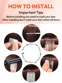 Top Quality 20pcs Straight Tape In 100% Human Hair Extension For Salon Silky Seamless Invisible Dark Brown To Chocolate Brown For Thin Hair Woman Natural Look Highlight Color Tape In Hair Tape Ins Hair Extensions - S2/6 - View 10