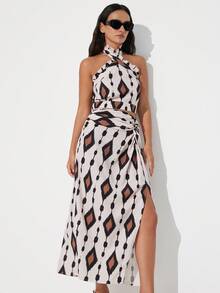 Aveloria Modichic 2026 European And American Spring/Summer New Women's Halter Split Two Pieces Beach Vacation Suit - Multicolor - View 6