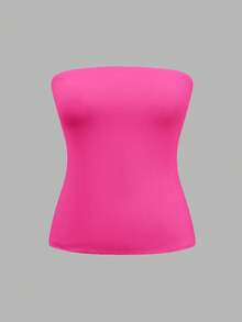 SHEIN EZwear 4件套加大码纯色紧身吊带背心，夏季 - 彩色 - 查看 5