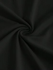 SHEIN 这款少女百搭针织黑色修身上衣舒适柔软，适合夏季穿着。高领露肩设计，优雅大方，适合度假、乡村、海滩、下午茶等各种场合，尽显端庄气质。既可作为舞蹈服，也可作为可爱上衣。 - 黑色 - 查看 5