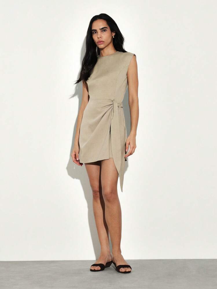 KSTM Women's Mini Wrap Dress