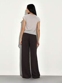 KSTM Quần nữ ống đứng rộng, cạp cao, thoải mái, kiểu dáng thường ngày, thích hợp cho mùa thu đông. - Cà phê nâu - Xem 2