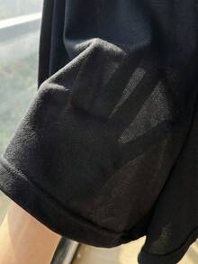 Comfortcana Plus Size Women Solid Color Drawstring Waist Pleated Casual Versatile Daily Shorts - Multicolor - View 6