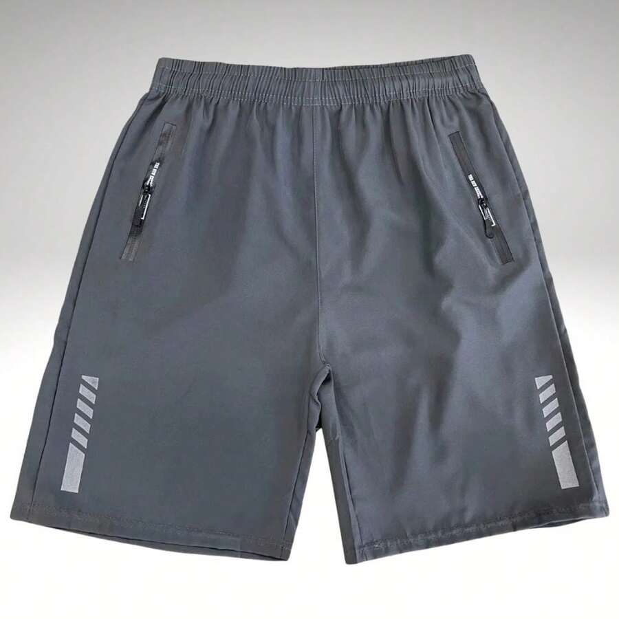 Short deportivo para GYM de entrenamiento 1pz para hombre - Flexible y ligero para entrenamiento. - GRIS - Ver 1