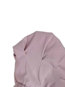 CovetEZ Chân váy xếp ly màu trơn dành cho nữ cỡ lớn, màu hồng - Hồng - Xem 7