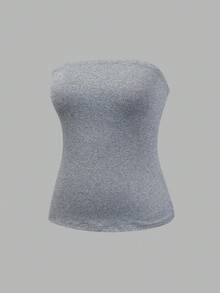 SHEIN EZwear 4件套加大码纯色紧身吊带背心，夏季 - 彩色 - 查看 9