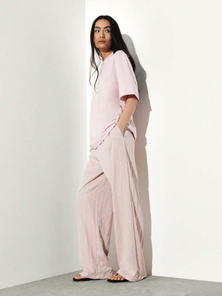 KSTM Women's Pleated Straight Leg Pants Wide Leg Trousers Casual Loose Fit Palazzo Pants Spring Summer Fashion Bottoms