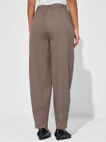 Aveloria Modichic New Elegant Slimming Zipper Banana Pants Suit Trousers - Khaki - View 2