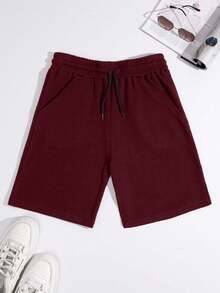 EURMUSE 100%Cotton 2pcs/Set Men's Waffle Fabric Basic Shorts - Multicolor - View 3