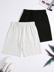 RueChic Men 2-Pack Basic Shorts In Waffle Fabric - Multicolor - View 2