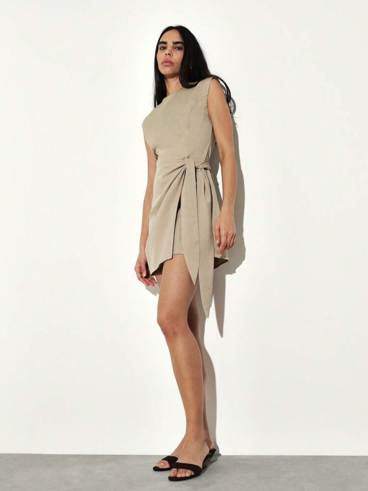 KSTM Women's Mini Wrap Dress