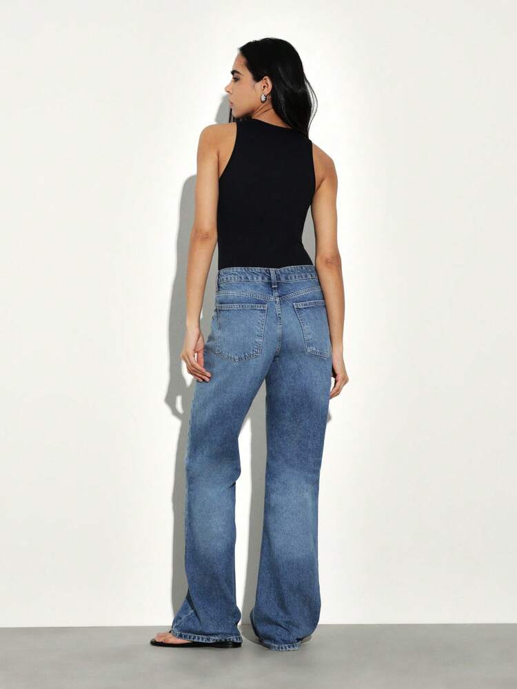 KSTM Deep V Neck Lace Up Front Bodysuit With Criss Cross Strappy Detail For Women Sleeveless Form Fitting Top