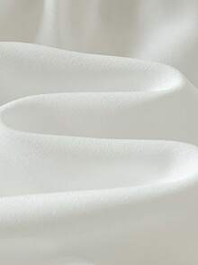 Cozy Pixies 女婴纯色休闲百搭圆领花瓣袖收腰连衣裙 - 白色 - 查看 6