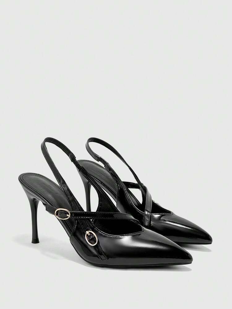 CUCCOO BIZCHIC Women's Sexy Pointed Toe Criss-Cross Strap Buckle High Heel Sandals, Fashion Party Shoes For Spring/Summer Spring Shoes