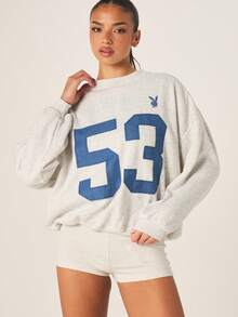 Missguided x Playboy Women Sweatshirts - Light Grey - View 1
