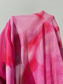 Auralis Đầm mini không tay cổ cao, in họa tiết nhuộm tie-dye, chất liệu lưới, xếp tầng, hở lưng, thích hợp cho kỳ nghỉ, hẹn hò, tiệc trà chiều, du lịch, lễ hội âm nhạc, phong cách boho, cỡ lớn. - Màu Hồng Tươi - Xem 9