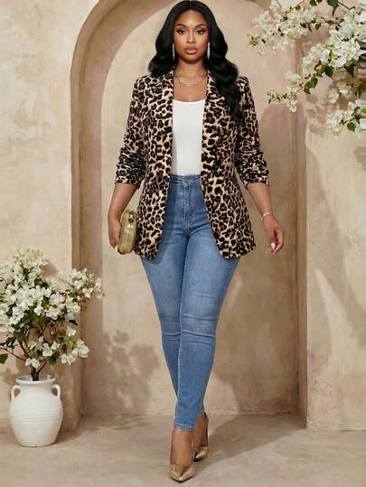 Fleurora Autumn And Winter Elegant Black Knitted Round Neck Long Sleeve Contrast Mesh Plus Size T-Shirts Halloween Plus Halloween Clothes Halloween Pajamas Leopard Top Fall Clothes For Women Business Casual Woman Office Outfits For Women Fall Clothes Plus Size Work Clothes Women Leopard Print Blazer Women Women Leopard Blazer Animal Print Blazer Women Blazers Leopard Print Jacket Women Going Out Winter Clothes For Women Women's Winter Jacket Leopard Blazer Jacket Women Women Leopard Print Jacket Cheetah Print Teacher Outfits For Women