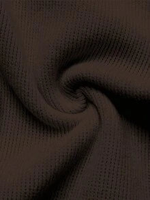 SHEIN LUNE Pantalones casuales y versátiles con ribete de contraste para el transporte - Café integral - Ver 6