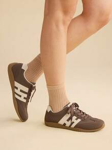 CUCCOO EASI Zapatos deportivos versátiles y casuales con suela plana para mujer - Marrón - Ver 7