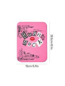 Mean Girls | SHEIN Gương trang điểm gấp gọn có hình chữ cái và môi đỏ, màu hồng. - Hồng - Xem 5