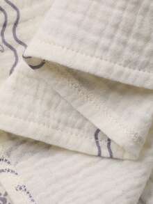 DAZY Textured Chiffon Fabric All-Over Allover Print Loose Women Nightgown - White - View 7