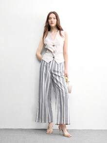 CUCCOO BIZCHIC 女士金属装饰时尚日常穿搭高跟凉鞋 - 米色. - 查看 6
