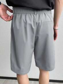 Manfinity Hypemode Men's Casual Loose Shorts - Light Grey - View 2