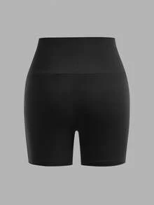 SHEIN Girlism Bộ đồ 3 món màu trơn, dáng ôm, thoải mái, cạp rộng, dành cho bé gái tuổi teen, gồm áo và quần short. - màu nâu - Xem 8