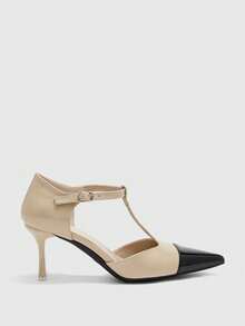 CUCCOO BIZCHIC 女士时尚防滑鞋底细高跟尖头舒适高跟鞋 - 杏色 - 查看 2