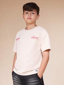 SUMWON 青少年男孩T恤 - 杏色 - 查看 4