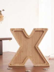 木质大字母存钱罐，字母造型，可定制首字母，趣味生日、圣诞节、节日礼物 - 彩色 - 查看 28