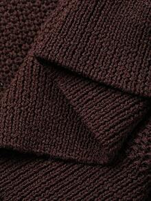 DAZY Men's Brown Knit Polo Shirt, Short Sleeve, Summer - Brown - View 6