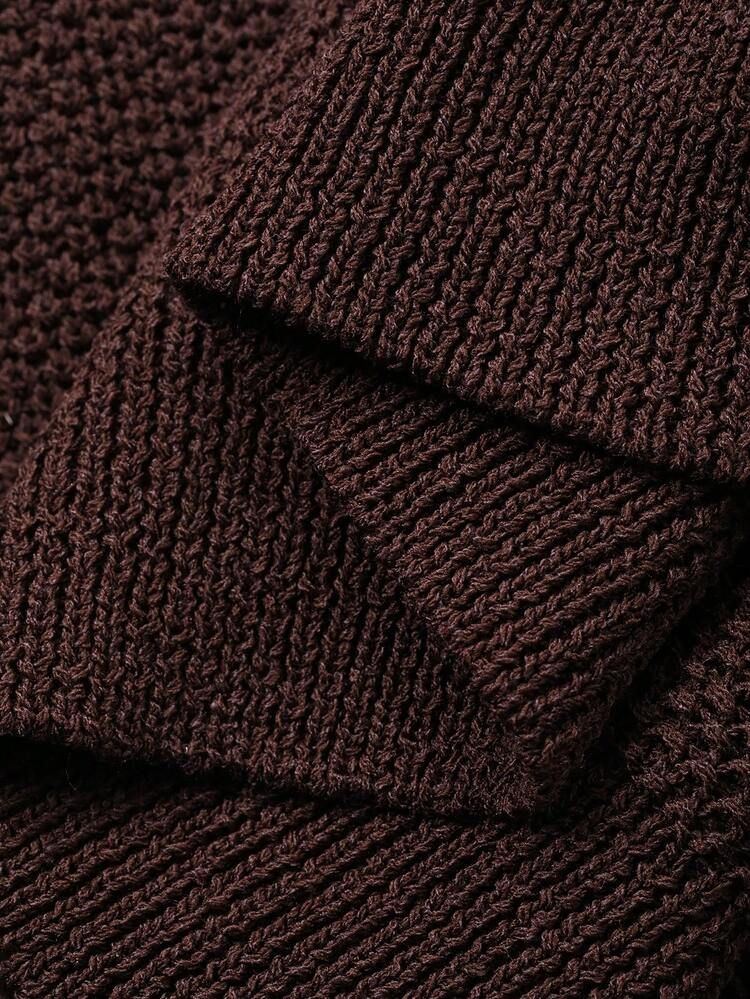 Men's Brown Knit Polo Shirt, Short Sleeve, Summer