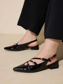 CUCCOO CURVES Women Wide Fit Pumps - Black - View 5