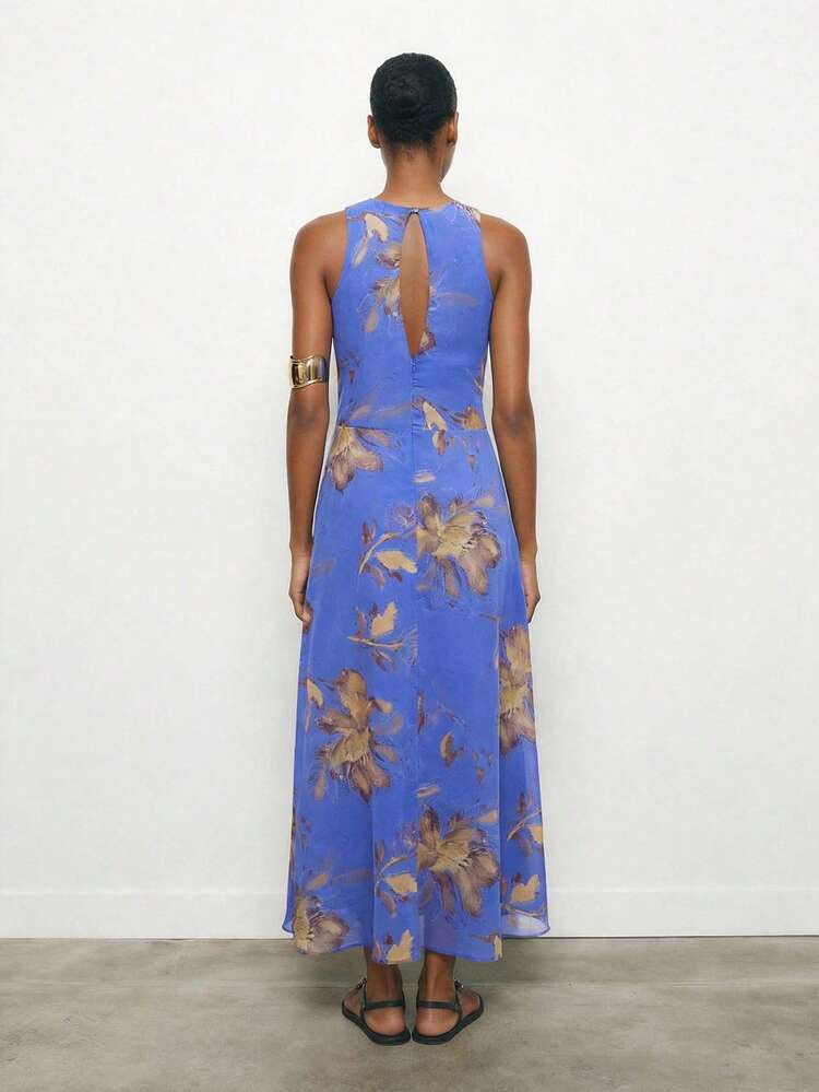 SHEIN Maija Outfit Deas For Dress,Women's Floral Print Ruched Long Party Dress,Weddings & Events ,Elegant Dresses For Party , Elegant Dresses,Dress For Wedding Guest, Floral Dress ,Summer Outfits For Women Women's Summer Dresses Occasion Dresses For Women Women's Dress Formal Wear Wedding Guest Dress Women Spring New Arrivals Dresses,Summer Dresses For Women