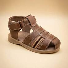 Sandalias para Niño Tipo Casual en Color Café con Diseño Abierto, Correa Ajustable y Suela Cómoda Antideslizante - Camel - Ver 3