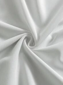 Manfinity Roghcode Men's Solid Color Minimalist Pattern Round Neck Short Sleeve T-Shirt - White - View 7