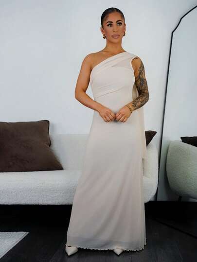 SAYEHFBABY 女士优雅浪漫时尚通勤性感优雅风格不对称领口紧身长裙，适合派对、海滩度假、返校、浪漫约会、婚礼季、生日、复活节、春夏连衣裙