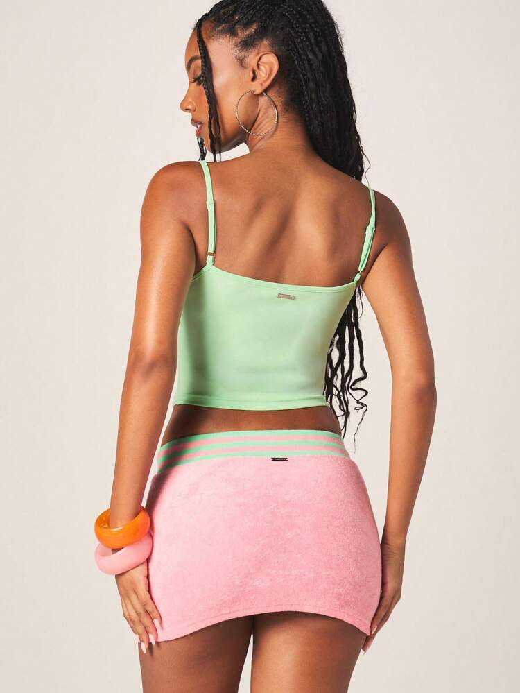 Missguided x Playboy Sage Camisole With Text Print Adjustable Straps Soft Stretchy Fabric Summer Casual Tank Top