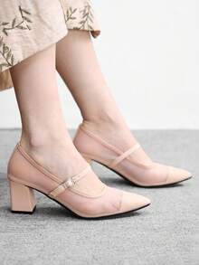 CUCCOO BIZCHIC Women Pointed Toe Fashion Daily Commute High Heels For Christmas Spring Shoes - Apricot - View 4