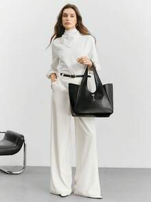 SHECARRY Women's Tote Bag, Large Capacity Shoulder Bag, Suitable For Commuting And Daily Use - Black - View 11