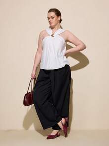 CUCCOO CURVES Women's Pointed Toe Buckle Design Everyday Versatile Fashion Wide Fit High Heels - Red - View 6