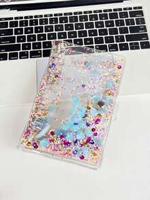 Zazumi A6 Size Transparent Colored, Shell Spiral Notebook Set, Simple 6-Hole Loose-Leaf Notebook Cover, Stickers, Adhesive Paper, School Supplies, Must-Have For The New Semester - multi-color - View 7