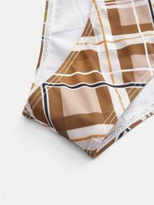 Maija 女士吊带无袖格子休闲沙滩泳衣套装 - 彩色 - 查看 10