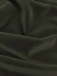 Franclia 优雅休闲丝绒V领长袖T恤，香槟色，秋冬款 - 軍綠色 - 查看 4