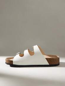 Solecia Sepatu Wanita Modis, Sandal Bersol Tebal, Serbaguna untuk Liburan Musim Semi dan Musim Panas, Sepatu Liburan Musim Semi, Sepatu Paskah, Sepatu Natal Musim Panas - Krem - View 4