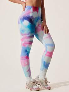 Core Rhythm Pantalones deportivos de mujer con estampado de teñido anudado - Multicolor - Ver 6