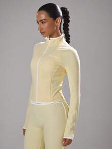 Musera Sport 女士运动夹克 - 鵝黃色 - 查看 4
