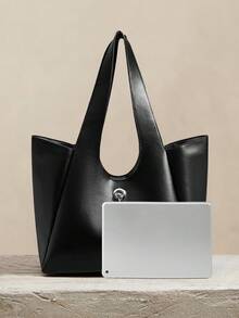 SHECARRY Women's Tote Bag, Large Capacity Shoulder Bag, Suitable For Commuting And Daily Use - Black - View 4